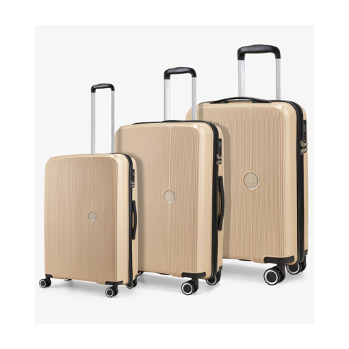Obrazek Zestaw walizek podróżnych ROCK Hudson TR-0267/3 PP - szampan - 86 L / 58 L / 33 L