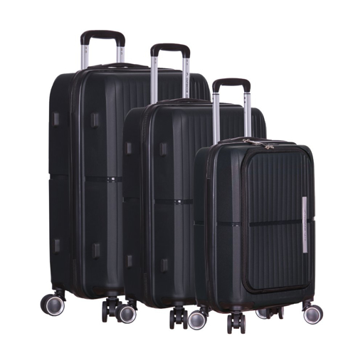 Obrazek Zestaw walizek podróżnych OUTDOOR GEAR Garnet TR-404/3 PP - czarny - 88 L / 55 L / 31 L