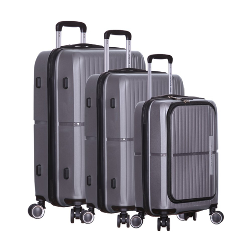 Obrazek Zestaw walizek podróżnych OUTDOOR GEAR Garnet TR-404/3 PP - szary - 88 L / 55 L / 31 L