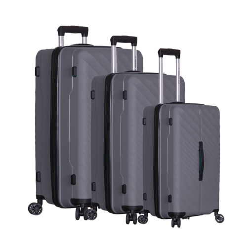 Obrazek Zestaw walizek podróżnych OUTDOOR GEAR Stellar TR-407/3 PP - szary - 106 L / 62 L / 34 L
