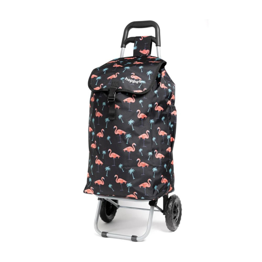 Obrazek Torba na zakupy kółkach HOPPA ST-57375 Flamingo - czarna 57 L