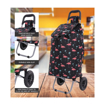 Obrazek Torba na zakupy kółkach HOPPA ST-57375 Flamingo - czarna 57 L