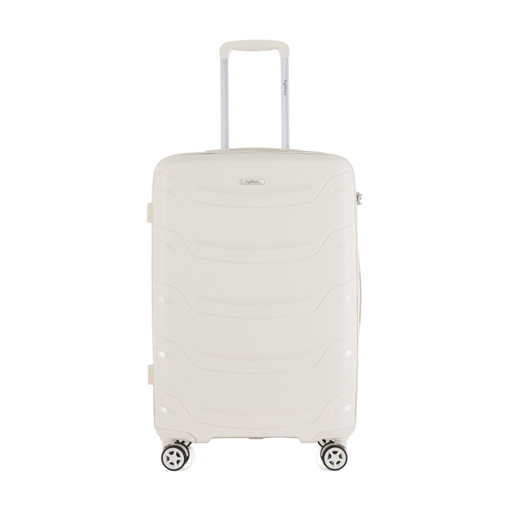 Obrazek Walizka podróżna HIGHBURY Carbon HBY-0178/3-M PP - beżowa 62 L