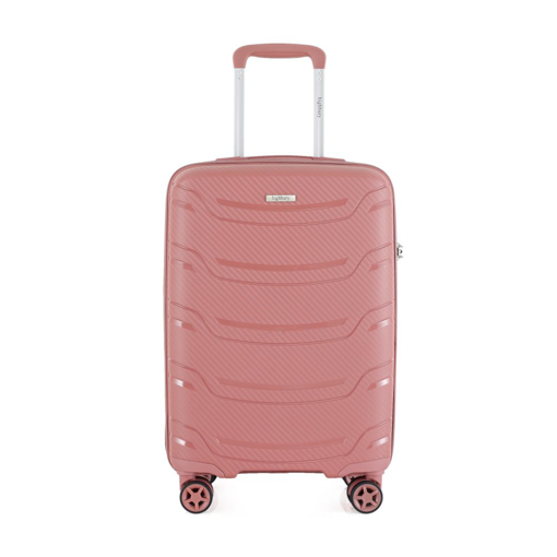 Obrazek Walizka podróżna HIGHBURY Carbon HBY-0178/3-M PP - różowa 62 L