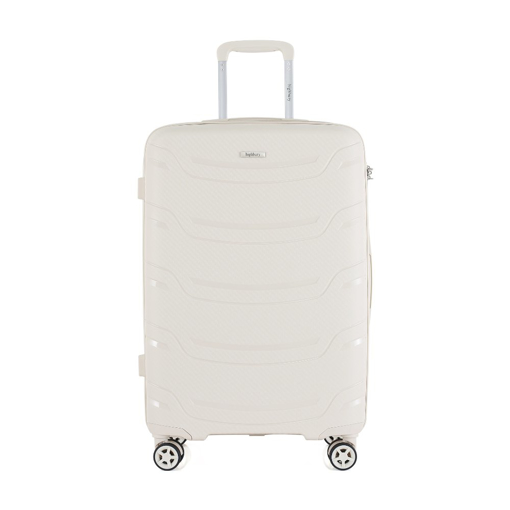 Obrazek Walizka podróżna HIGHBURY Carbon HBY-0178/3-L PP - beżowa 92 L