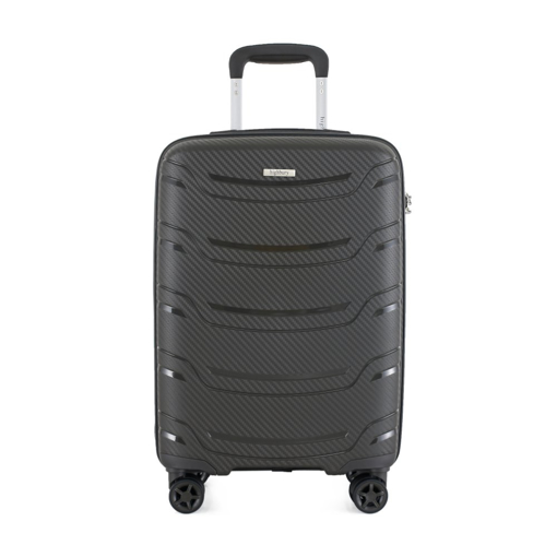 Obrazek Walizka podróżna HIGHBURY Carbon HBY-0178/3-L PP - ciemnoszara 92 L