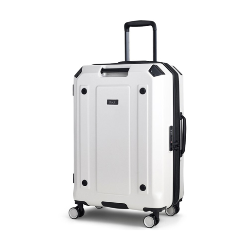 Obrazek Walizka podróżna ROCK Alpine TR-0288/3-M ABS/PC - biała 65 L + 15% EKSPANDER
