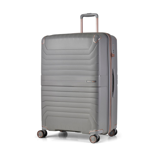Obrazek Walizka podróżna ROCK Astrid TR-0291/3-L PP - szara 100 L + EKSPANDER