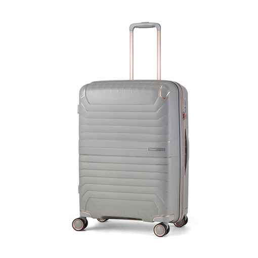 Obrazek Walizka podróżna ROCK Astrid TR-0291/3-M PP - szara 65 L + EKSPANDER