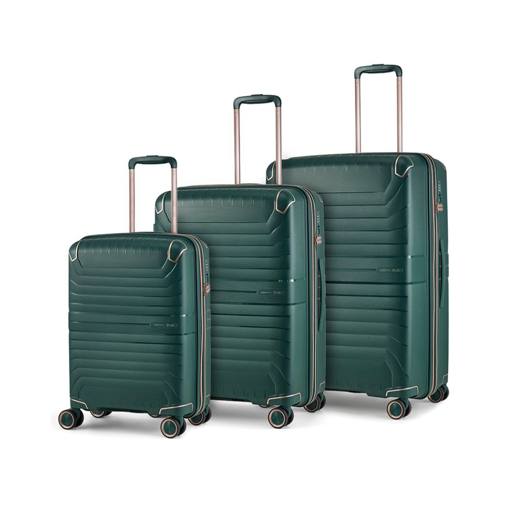Obrazek Zestaw walizek podróżnych ROCK Astrid - zielony 100 / 65 36 L