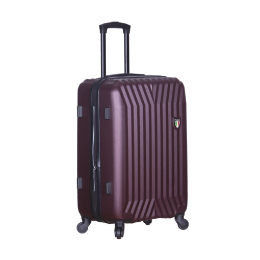 Obrazek Walizka podróżna TUCCI T-0115/3-M ABS - bordowa - 63 L + 35% EKSPANDER