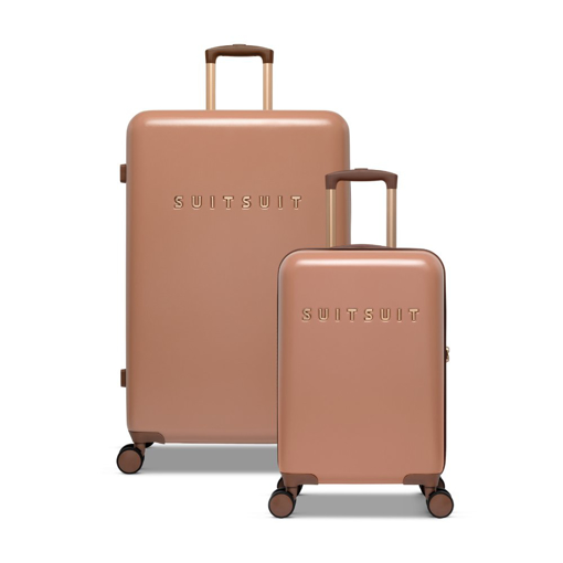 Obrazek Zestaw walizek podróżnych SUITSUIT® Fab Seventies Italian Clay - Pomarańczowy 91 / 32 L
