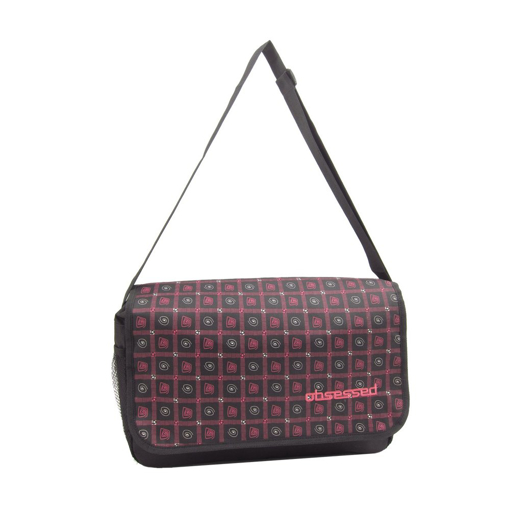 Obrazek Taška přes rameno OBSESSED 7311s Spiral - černá / růžová - 14.5 L