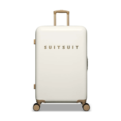 Obrazek Plastový kufr SUITSUIT® Fusion White Swan M - bílá - 60 L