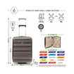 Obrazek Walizka kabinowa AEROLITE T-641 - ciemnoszara 40 L