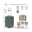 Obrazek Walizka kabinowa AEROLITE T-641 - zielona 40 l