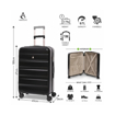 Obrazek Walizka plastikowa AEROLITE T-635 M - czarna 67 L