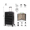 Obrazek Walizka plastikowa AEROLITE T-635 L - czarna 100.8