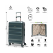 Obrazek Walizka plastikowa AEROLITE T-635 M - zielona 67 L