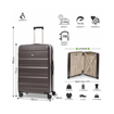 Obrazek Walizka plastikowa AEROLITE T-635 L - ciemnoszara 100.8
