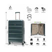Obrazek Walizka plastikowa AEROLITE T-635 L - zielona 100.8