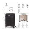 Obrazek Walizka plastikowa AEROLITE T-155 M - czarna 67 L