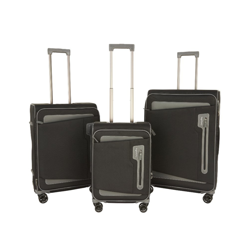 Obrazek Sada cestovních kufrů HIGHBURY Kepler - černá / šedá - 99 / 63 / 34 L