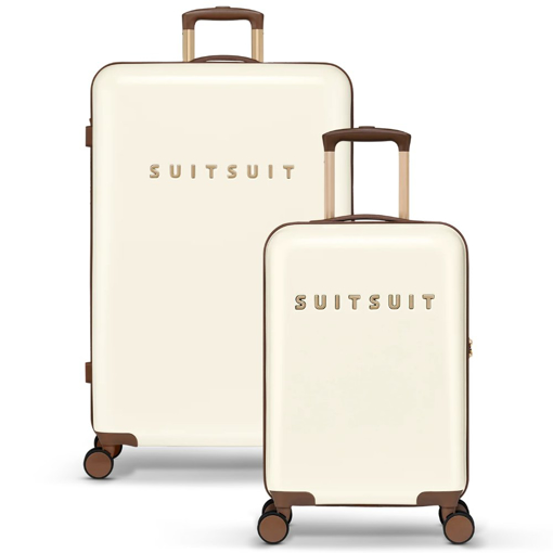 Obrazek Sada cestovních kufrů SUITSUIT® Fab Seventies Antique White 2 ks - bílá - 91 / 32 L