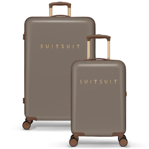 Obrazek Sada cestovních kufrů SUITSUIT® Fab Seventies Taupe 2 ks - hnědá - 91 / 32 L