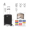 Obrazek Sada cestovních kufrů AEROLITE T-155 2 ks - černá - 100.8 / 39.6 L