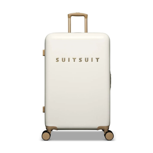 Obrazek Plastový kufr SUITSUIT® Fusion White Swan M - bílá - 60 L