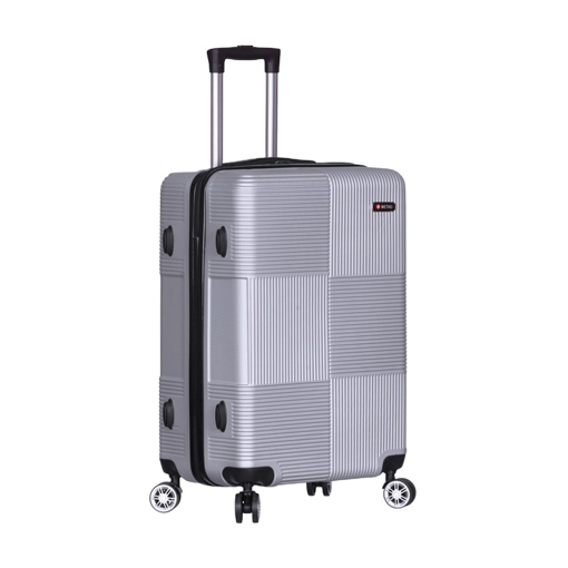 Obrazek Walizka plastikowa METRO LLTC3 M - srebrna 61 L