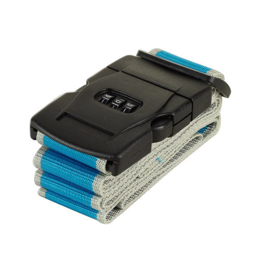 Obrazek Bezpečnostní popruh na kufr s kódovým zámkem ROCK - Modrá