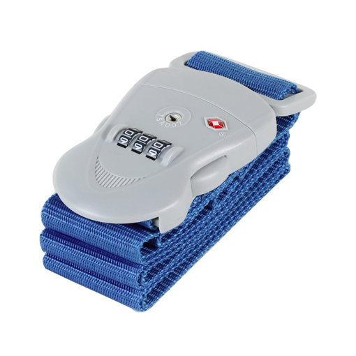 Obrazek Bezpečnostní popruh na kufr s TSA kódovým zámkem ROCK - Modrá