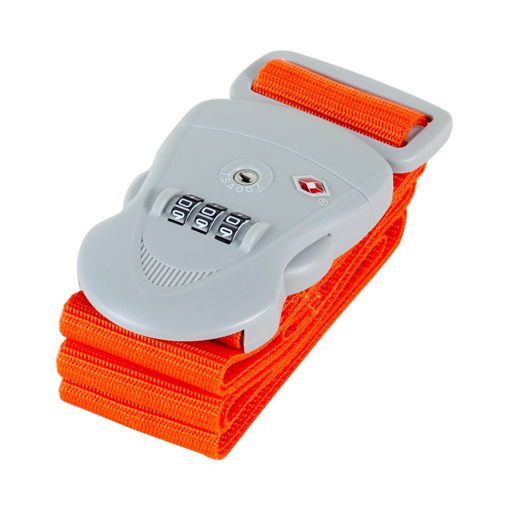 Obrazek Bezpečnostní popruh na kufr s TSA kódovým zámkem ROCK - Oranžová